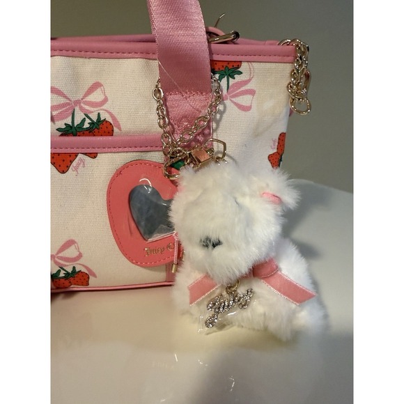 Juicy Couture Strawberry Festival Mini Bag Charm Set Pink Y2K Crossbody - Picture 5 of 6